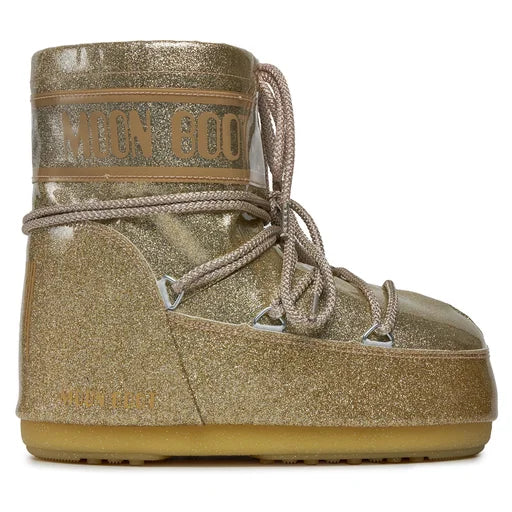 MOON BOOT - ICON LOW GLITTER GOLD