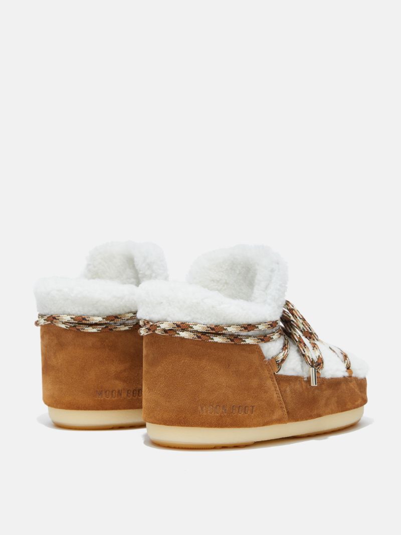 MOON BOOT - LAB69 ICON TAN SHEARLING PUMPS WHISKY/OFF WHITE