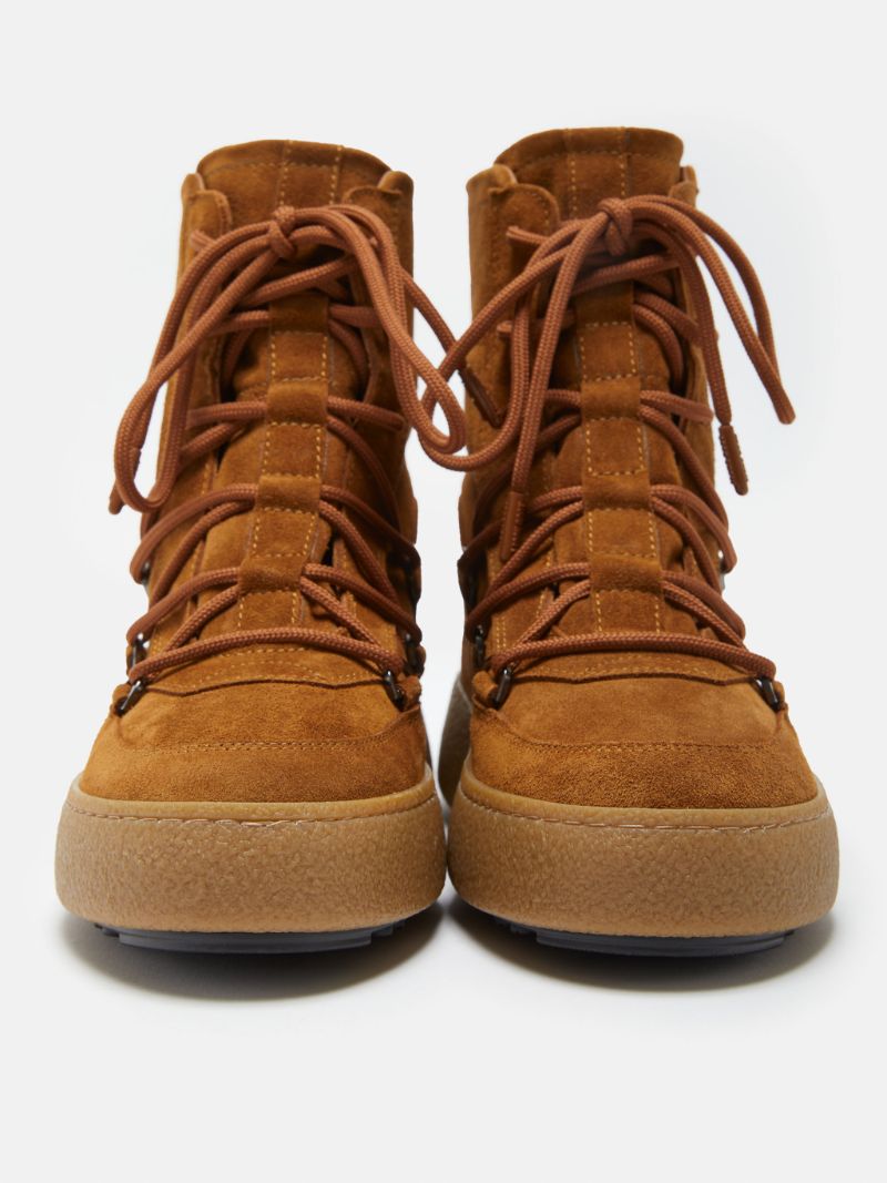MOON BOOT - MTRACK LACE SUEDE BOOTS COGNAC