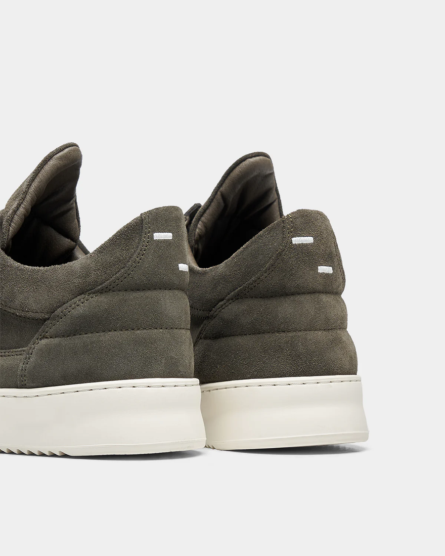 FILLING PIECES - LOW TOP SUEDE ORGANIC GREEN
