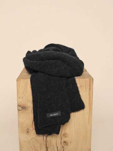 MOS MOSH - MMTHORA KNIT SCARF -  BLACK