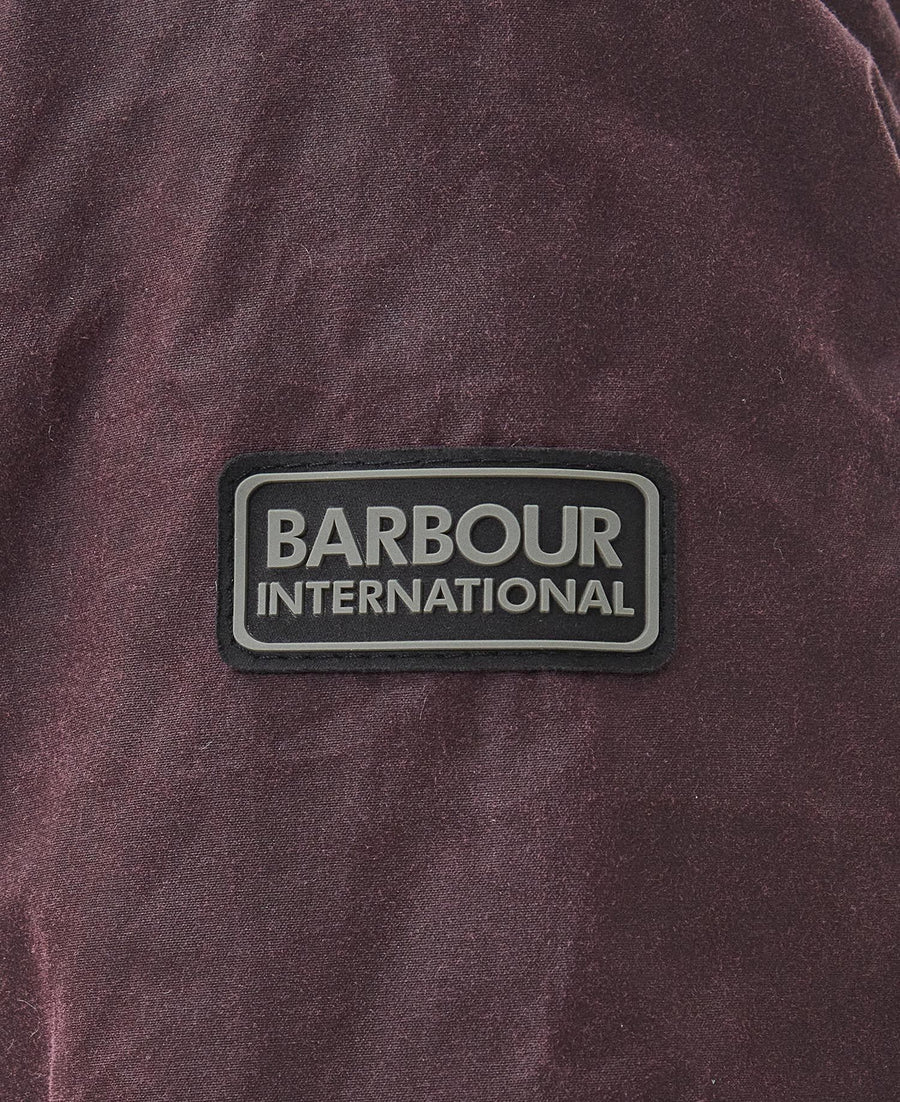 BARBOUR INTERNATIONAL - LUTRON HARRINGTON WAX JACKET BORDEAUX