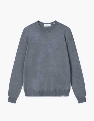 LES DEUX - GREYSON MERINO KNIT GREY MELANGE