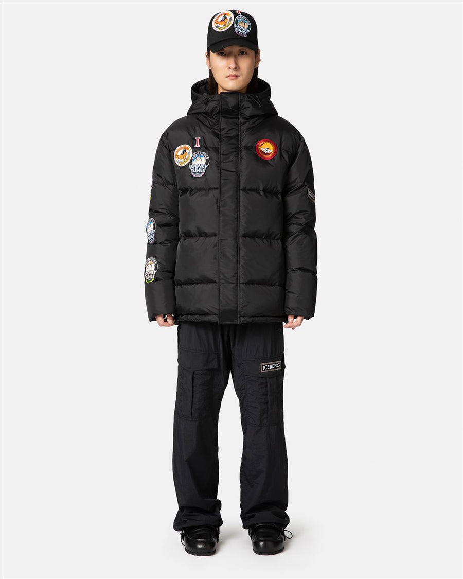 ICEBERG - PADDED JACKET WITH HOOD BLACK