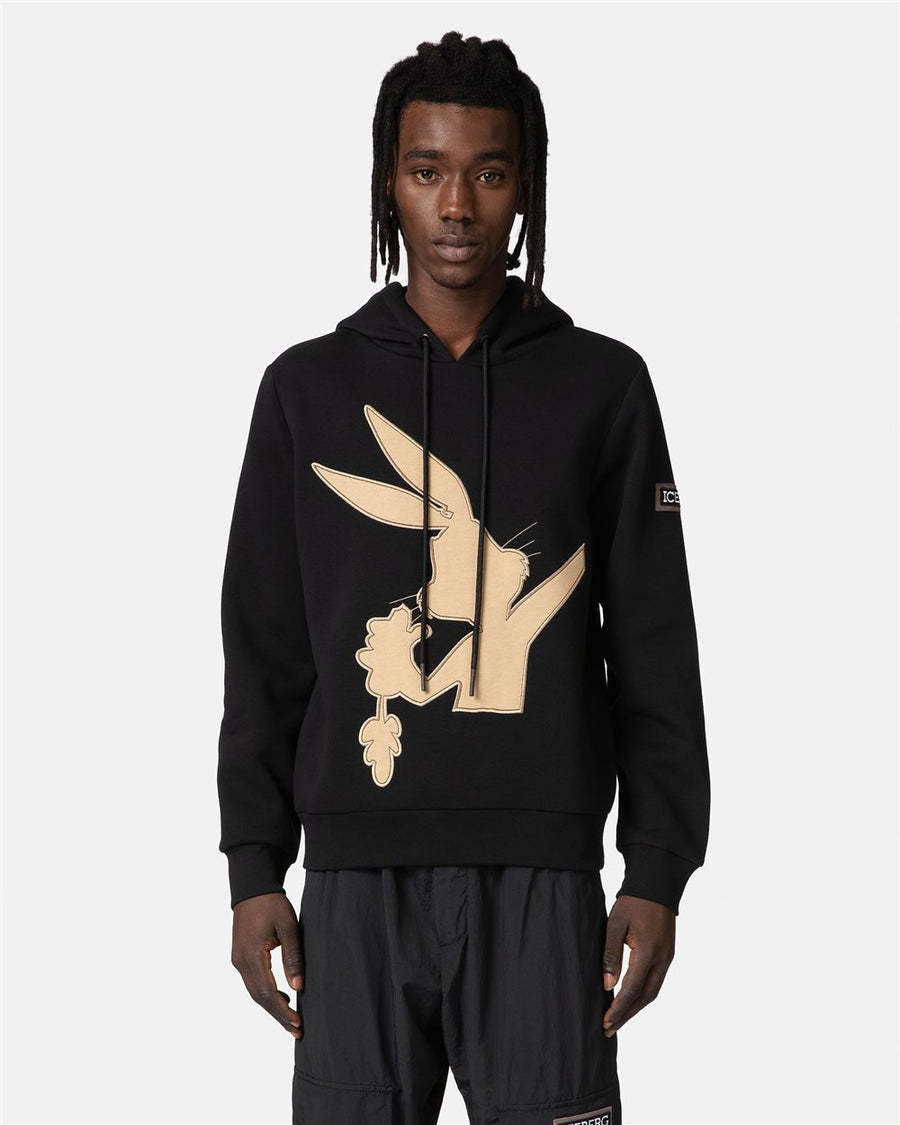 ICEBERG - HOODED SWEATSHIRT WITH CARTOON DETAIL