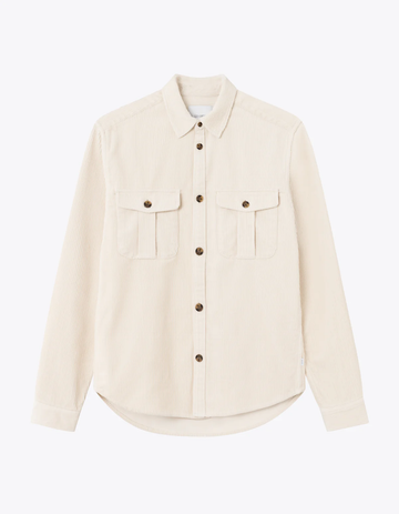 LES DEUX - KODY HEAVY CORDUROY OVERSHIRT IVORY