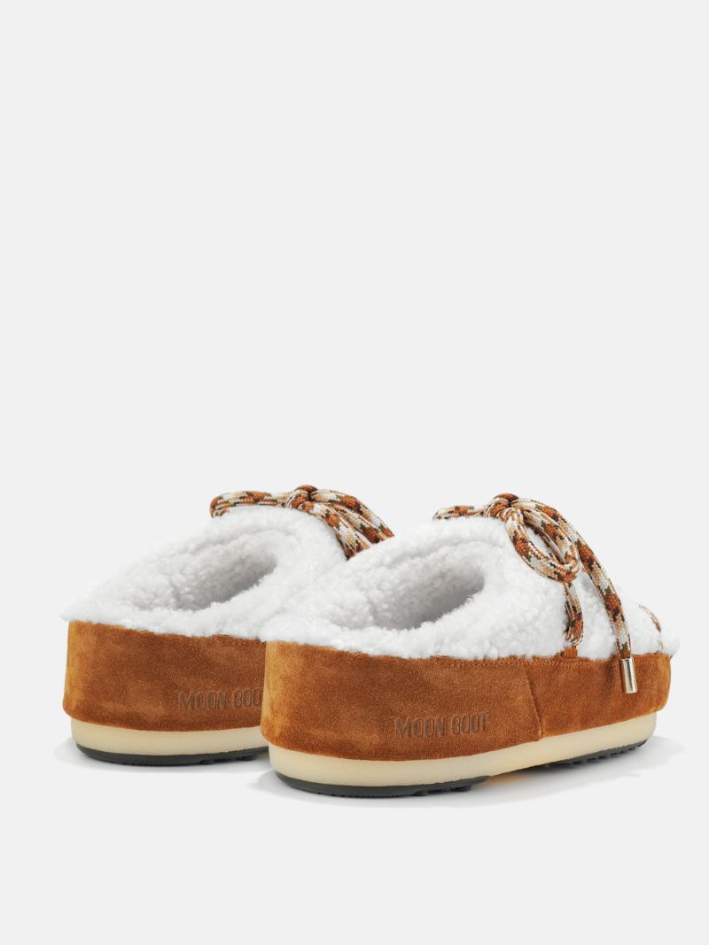 MOON BOOT - ICON SHEARLING MULES WHISKY OFF WHITE