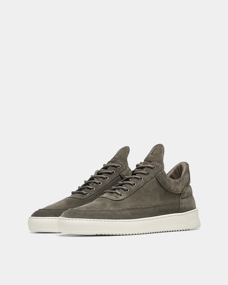 FILLING PIECES - LOW TOP SUEDE ORGANIC GREEN