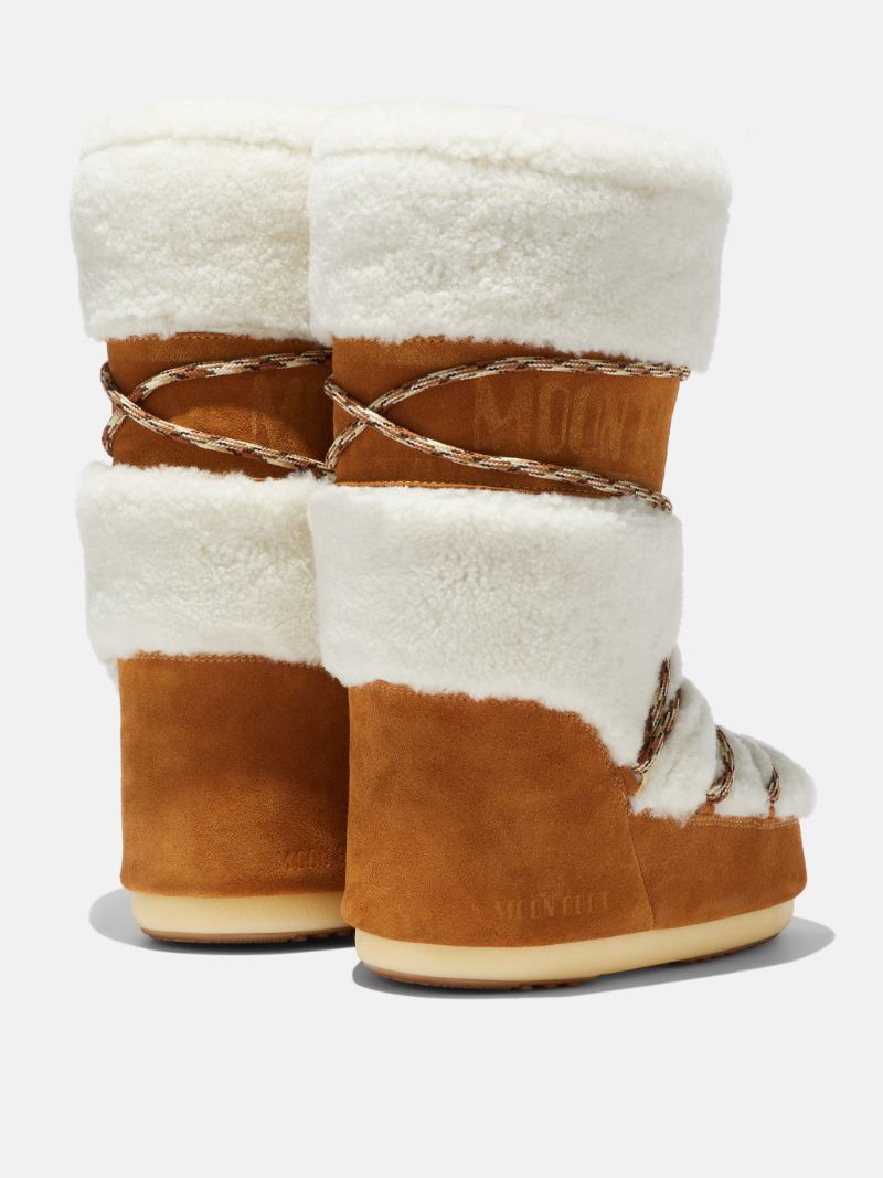MOON BOOT - LAB69 ICON SHEARLING BOOTS WHISKY/OFF WHITE