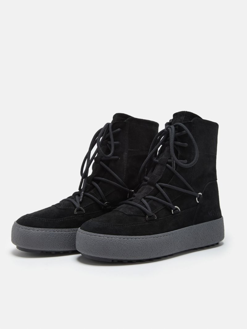 MOON BOOT - MTRACK LACE SUEDE BOOTS BLACK
