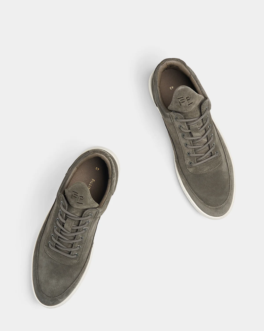 FILLING PIECES - LOW TOP SUEDE ORGANIC GREEN