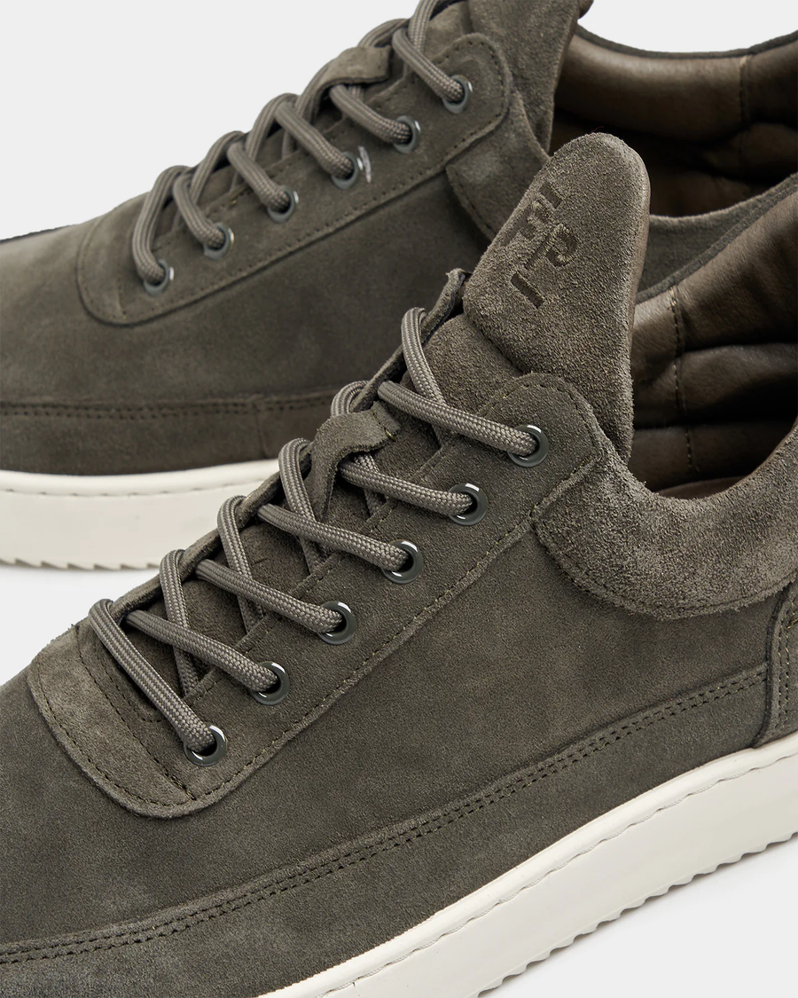 FILLING PIECES - LOW TOP SUEDE ORGANIC GREEN