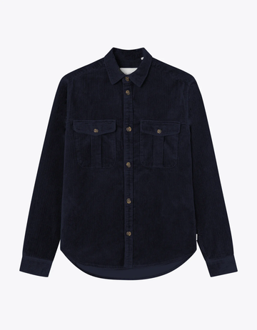 LES DEUX - KODY HEAVY CORDUROY OVERSHIRT DARK NAVY