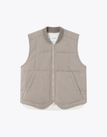 LES DEUX - MERCURY MELANGE VEST DARK SAND MELANGE