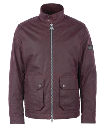 BARBOUR INTERNATIONAL - LUTRON HARRINGTON WAX JACKET BORDEAUX