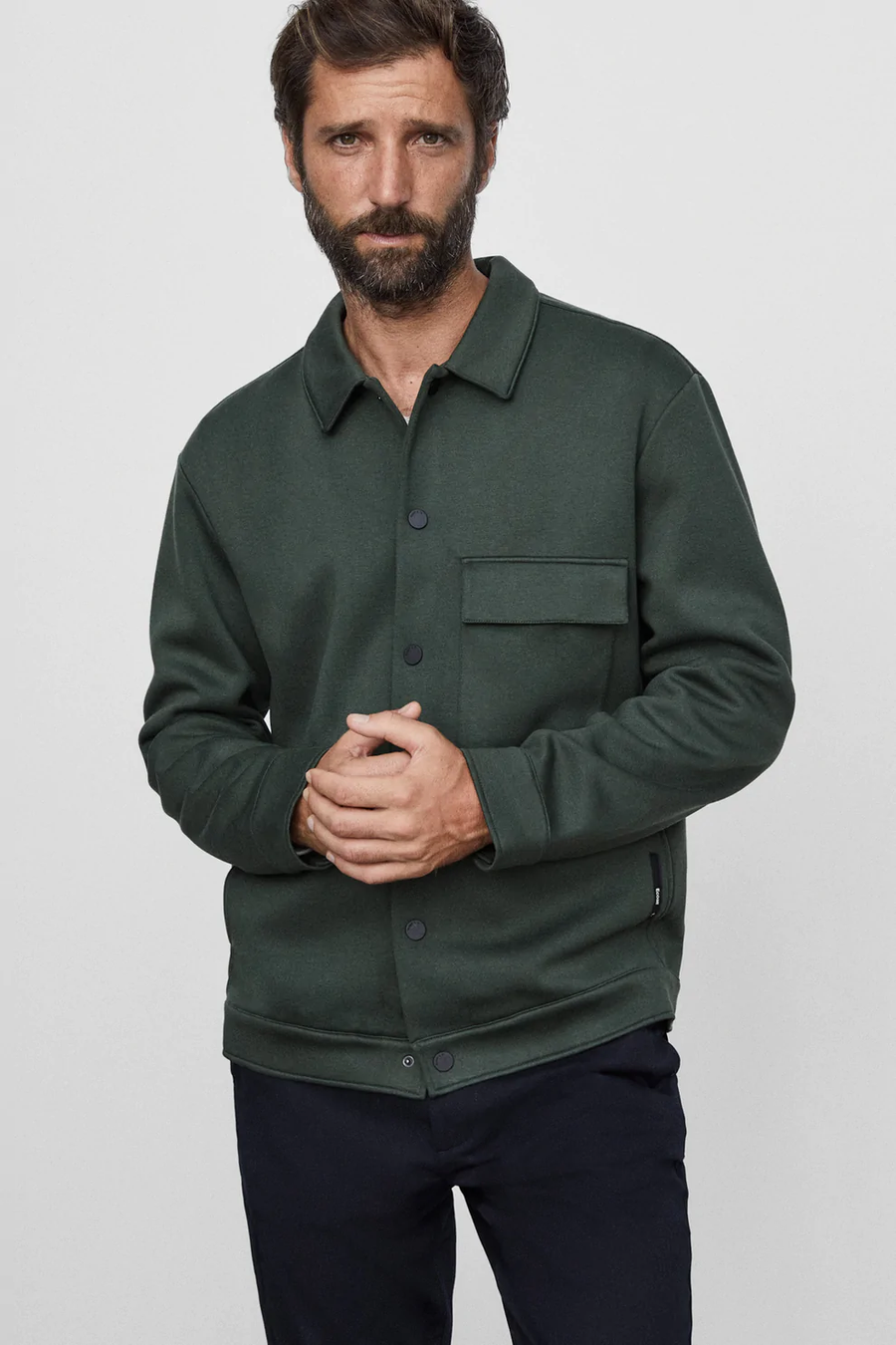 ECOALF - KOSSI OVERSHIRTSHIRT DEEP GREEN