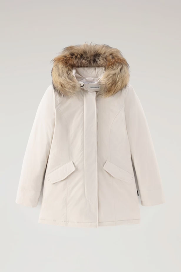 WOOLRICH - LUXURY ARCTIC RACCOON PARKA MILKY CREAM