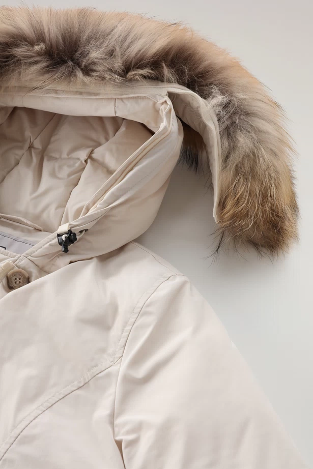 WOOLRICH - LUXURY ARCTIC RACCOON PARKA MILKY CREAM