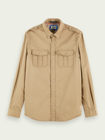 SCOTCH & SODA - REGULAR FIT WORKWEAR SHIRT SAND