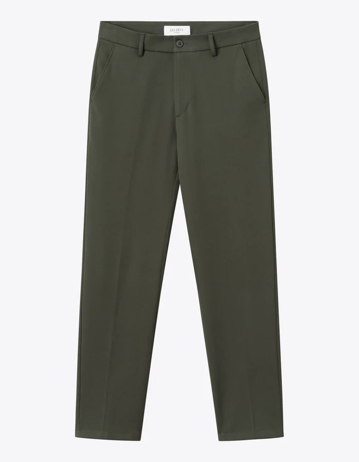 LES DEUX - COMO SUIT PANTS OLIVE NIGHT