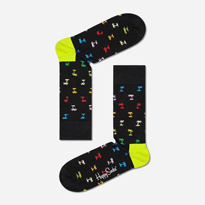 HAPPY SOCKS - BLACK PALM SOCK