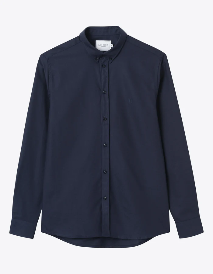 LES DEUX - CHRISTOPH OXFORD SHIRT DARK NAVY