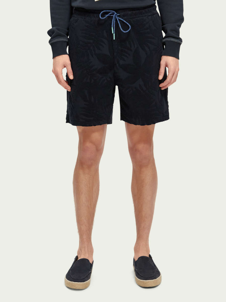 SCOTCH & SODA - PRINTED JACQUARD SHORTS NAVY