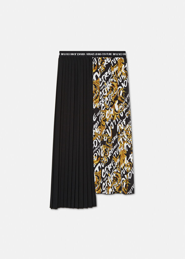 VERSACE - LOGO BRUSH COUTURE MIDI SKIRT