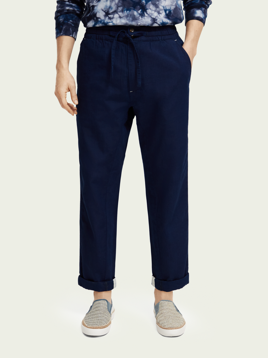 SCOTCH & SODA - MID RISE PLEATED CHINO INDIGO