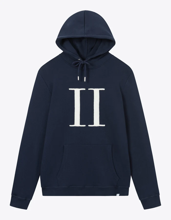 LES DEUX - ENCORE BOUCLI HOODIE DARK NAVY / IVORY