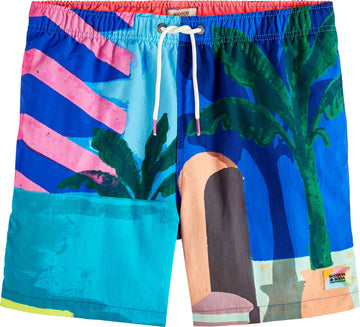 SCOTCH & SODA - PRINTED MID LENGTH SWIM SHORTS