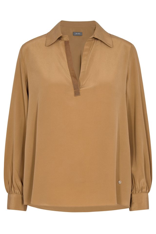 MOS MOSH - ENFA SILK BLOUSE CHIPMUNK