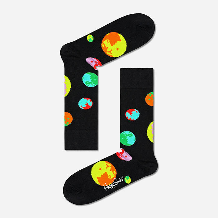 HAPPY SOCKS - BLACK MOONSHADOW CREW SOCK