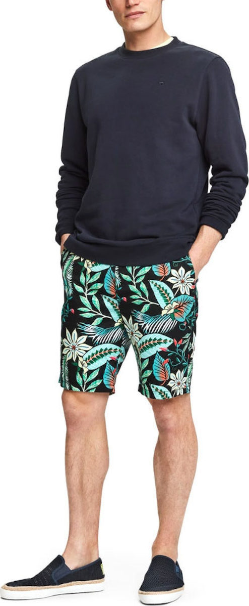 SCOTCH & SODA - HAWAIAN PRINT SHORT PANTS - BLACK