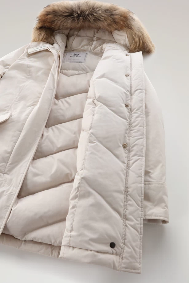 WOOLRICH - LUXURY ARCTIC RACCOON PARKA MILKY CREAM