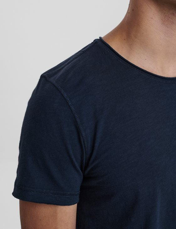 GABBA - KONRAD STRAIGHT SLUB TEE - NAVY