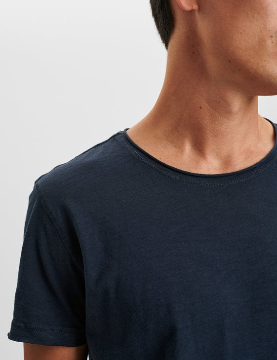 GABBA - KONRAD STRAIGHT SLUB TEE - NAVY