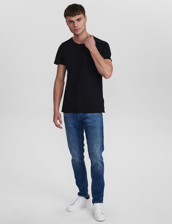 GABBA - KONRAD STRAIGHT SLUB TEE - BLACK