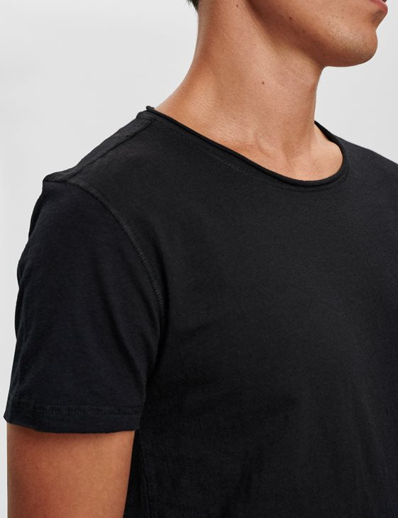 GABBA - KONRAD STRAIGHT SLUB TEE - BLACK