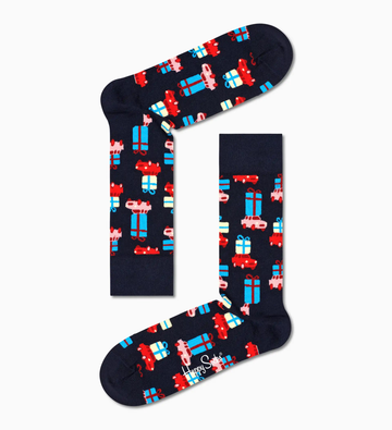 HAPPY SOCKS -BLACK  VANY HOLIDAY SHOPPING SOCK