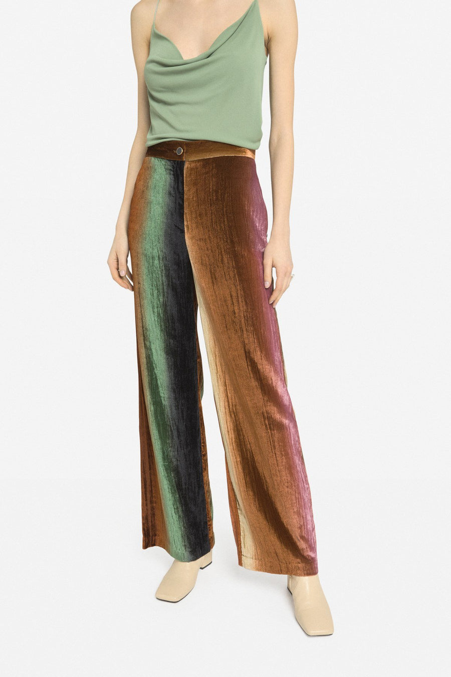 OTTOD'AME - STRAIGHT CUT TROUSERS - MULTICOLOURED