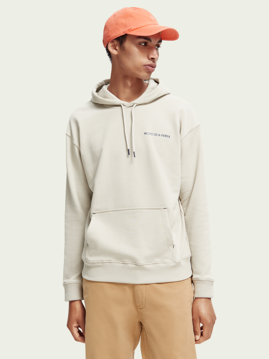 SCOTCH & SODA - UNISEX ORGANIC COTTON HOODIE - STONE