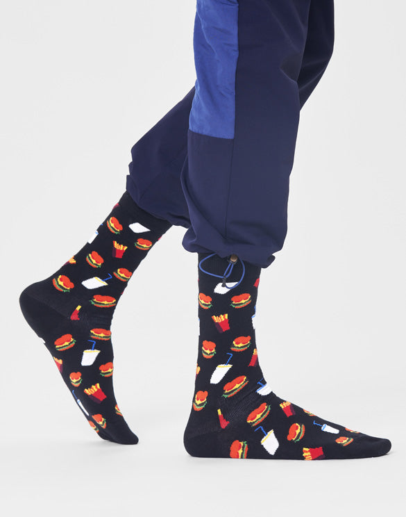 HAPPY SOCKS - HAMBURGER CREW SOCK