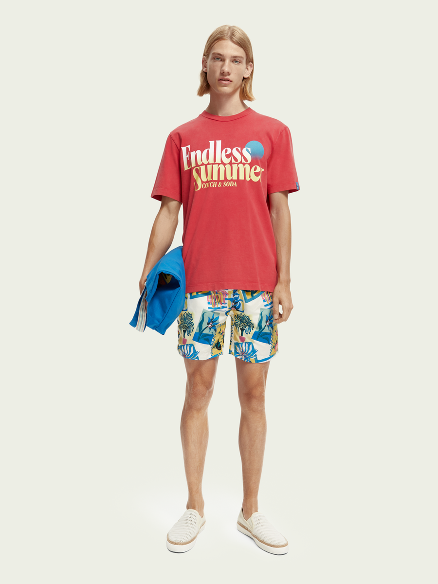 SCOTCH & SODA - PRINTED MID LENGTH SWIM SHORTS COMBO A