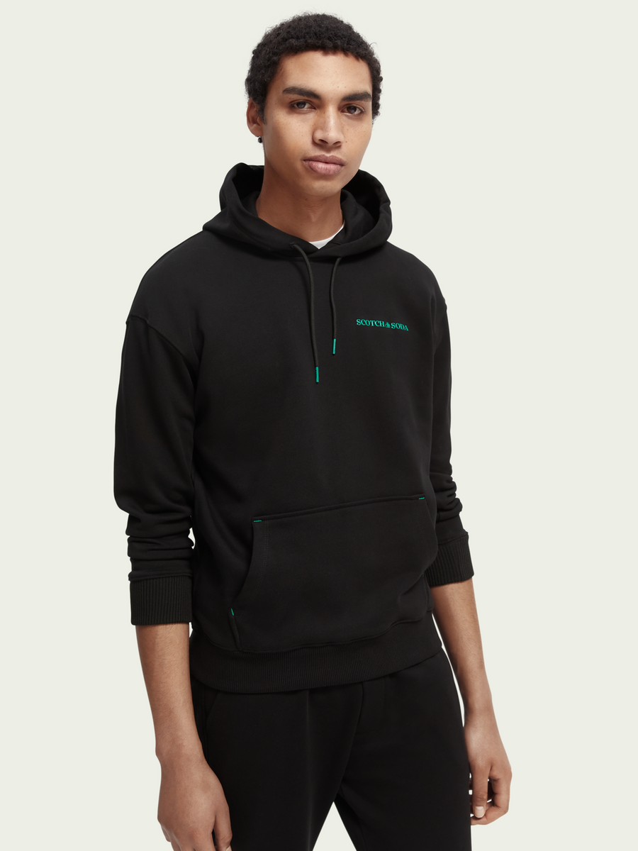 SCOTCH & SODA - UNISEX ORGANIC COTTON HOODIE - BLACK