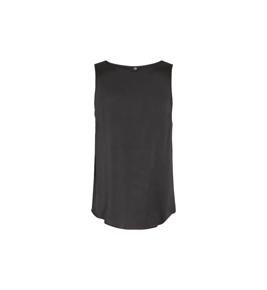 MOS MOSH - ASTRID SILK TANK TOP BLACK
