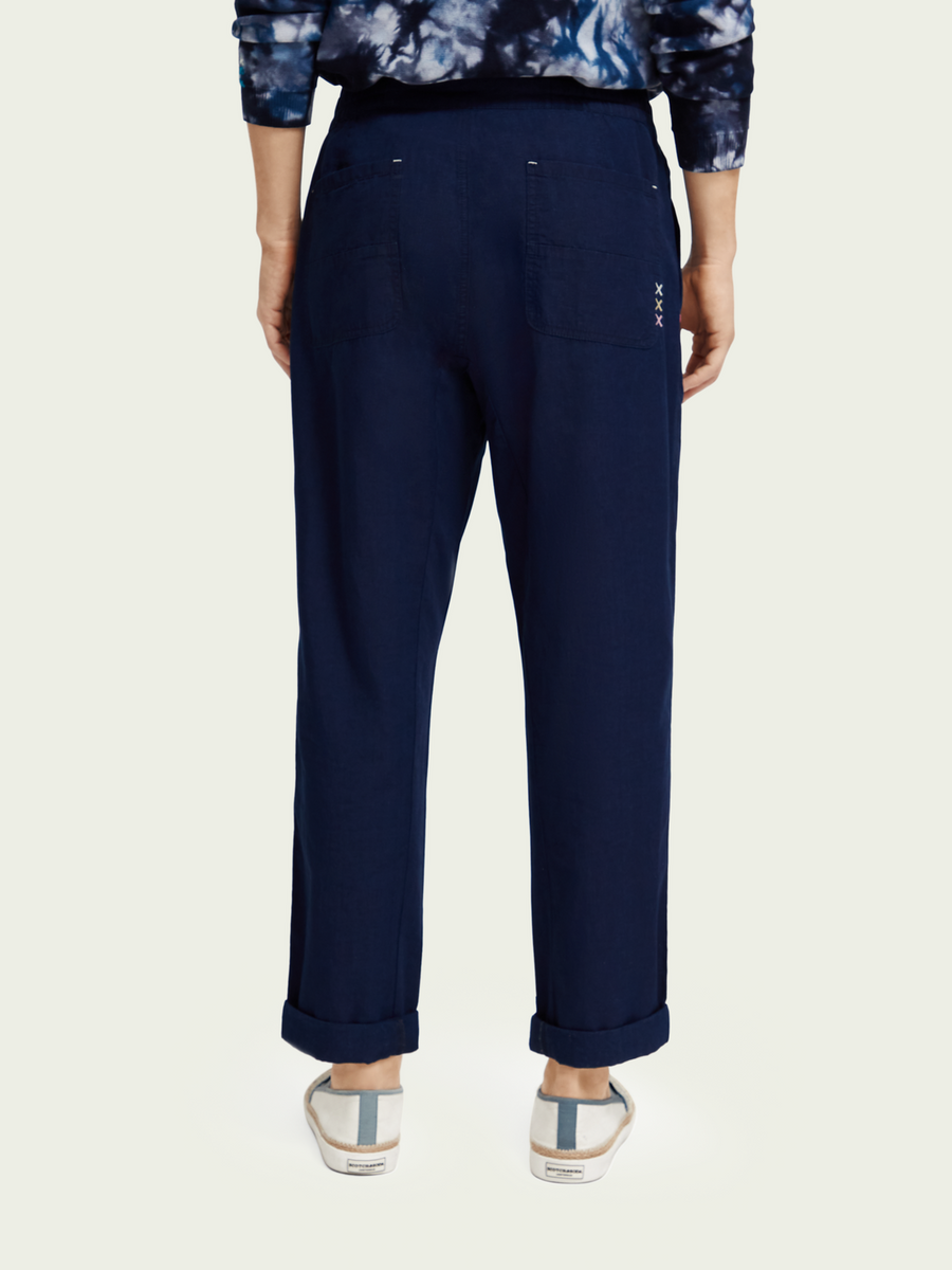 SCOTCH & SODA - MID RISE PLEATED CHINO INDIGO