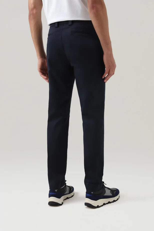 WOOLRICH - COTTON CHINO PANT MELTON BLUE