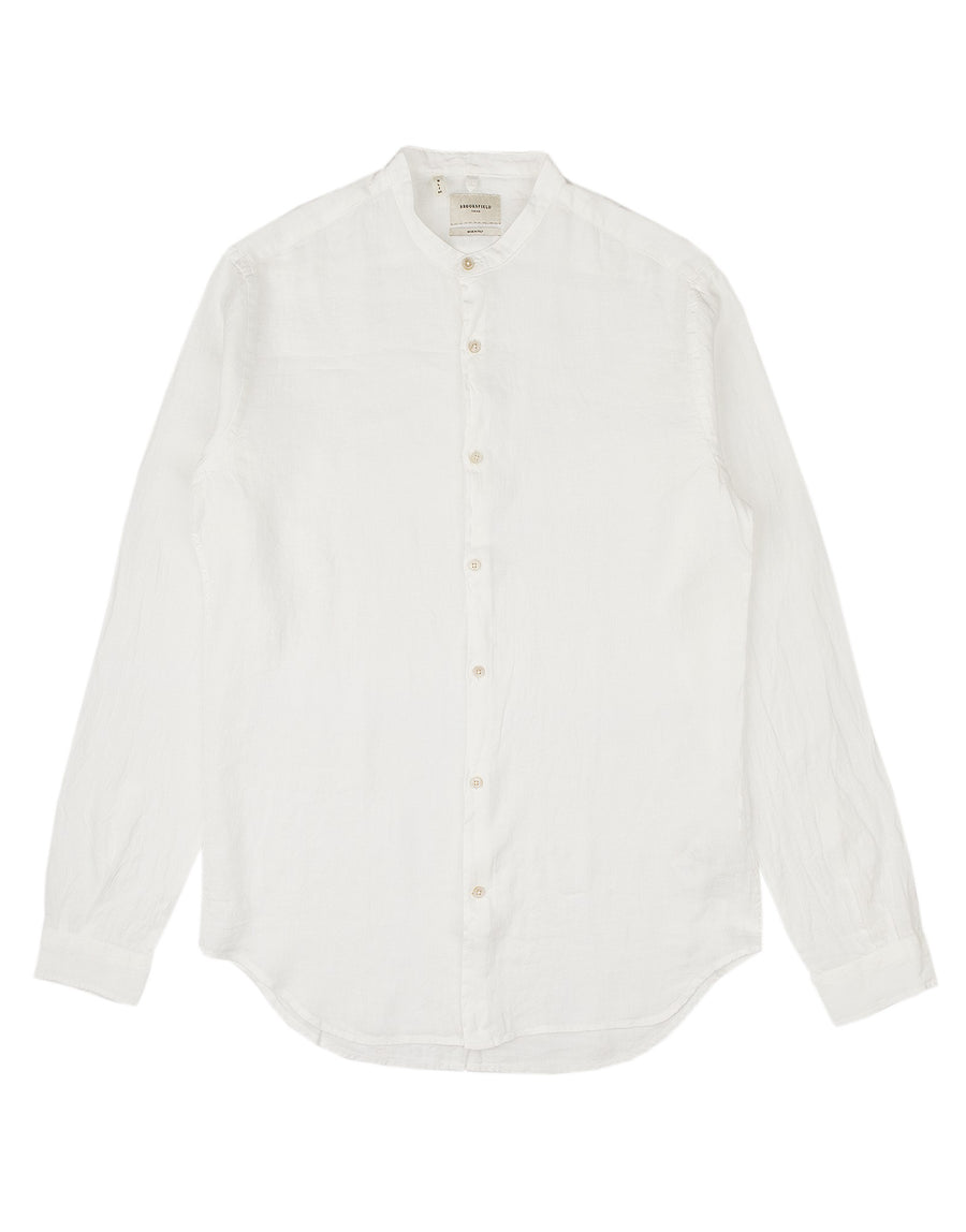 BROOKSFIELD - SHIRT SLIM FIT GRANDAD COLLAR OFF WHITE