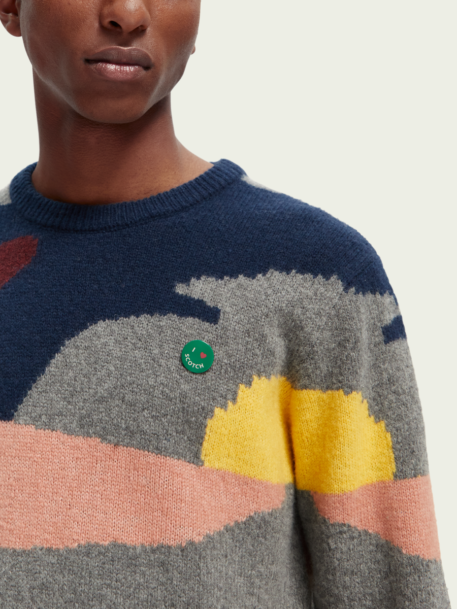 SCOTCH & SODA - WOOL-BLENDED JACQUARD SWEATER COMBO B